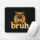 Tapis De Souris Funny Capybara Bruh Sarcastic Animal Meme Boys Tee (Avec souris)