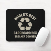 Tapis De Souris Funny Cardboard Box Breaker Downer Sarcastic Retro (Avec souris)