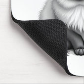 Tapis De Souris Funny Cat Face Illustration – Minimal Cute Cat Art (Coin)