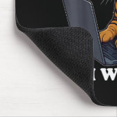 Tapis De Souris Funny Cat Im Werkin Working From Home Cat On Lapto (Coin)
