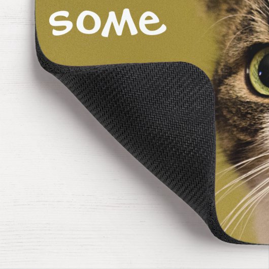 Tapis De Souris Funny Cat Photo Catnip Caption (Coin)