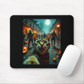 Tapis De Souris Funny Cat Selfie Halloween Zombies Humor  (Avec souris)