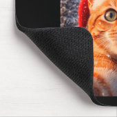 Tapis De Souris Funny Cat Selfie With Santa Claus Christmas Men Wo (Coin)