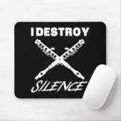 Tapis De Souris Funny Ccolo Shirt - I Destroy Silence New Year Gif (Avec souris)