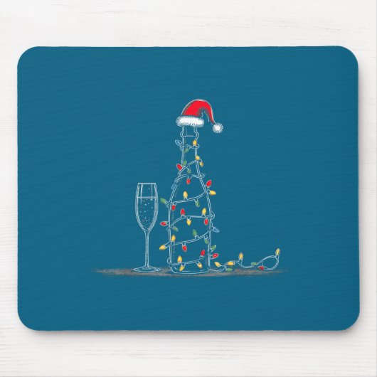 Tapis De Souris Funny Champagne Christmas Graphics Lights Lover Dr (Devant)