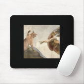 Tapis De Souris Funny Chat Dieu Création D'Adam Mème Jésus (Avec souris)