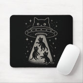 Tapis De Souris Funny Chat Ufo Cute Kitty Espace Alien Aes (Avec souris)