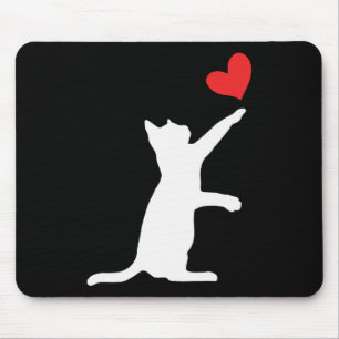 Tapis De Souris Funny Chat Valentine Cute Coeur Amoureux des chats