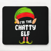 Tapis De Souris Funny Chatty Elf Matching Family Group Pj Christma (Devant)