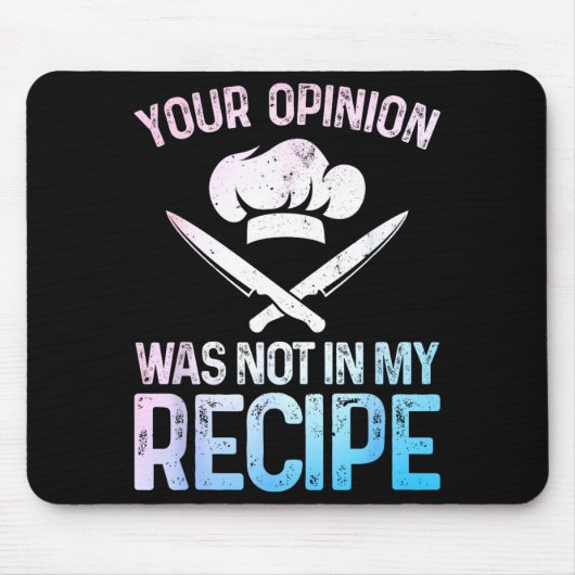 Tapis De Souris Funny Chef Design For Men Women Cook Cooking Culin (Devant)