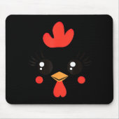 Tapis De Souris Funny Chicken Face Halloween (Devant)
