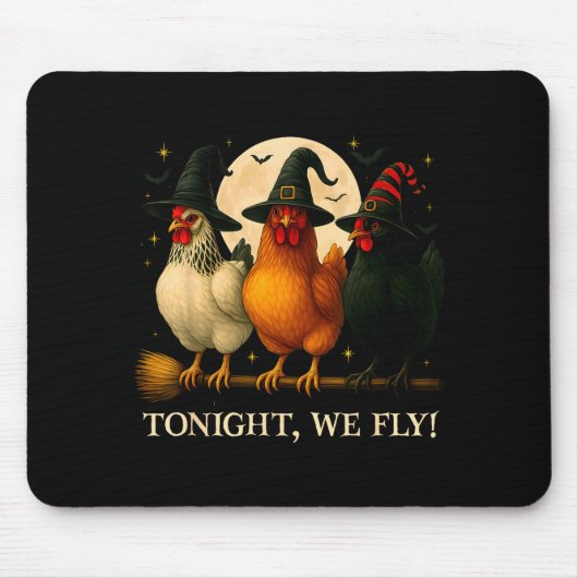 Tapis De Souris Funny Chicken Halloween Costume Tonight We Fly Sok (Devant)