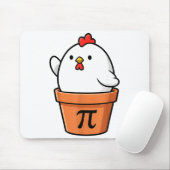 Tapis De Souris Funny Chicken Pot Pie Joyeux Pi Day 3.14 Math Ense (Avec souris)
