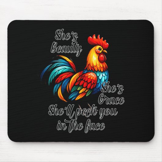 Tapis De Souris Funny Chicken Quote (Devant)