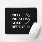 Tapis De Souris Funny Christian Pray Preach Golf Repeat Pastor Min (Avec souris)