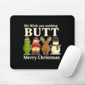 Tapis De Souris Funny Christmas Butt - We Wish You Merry Xmas  (Avec souris)