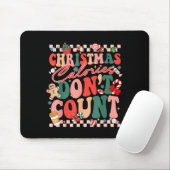 Tapis De Souris Funny Christmas Calories Don't Count Xmas Cookie  (Avec souris)