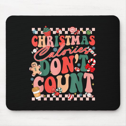 Tapis De Souris Funny Christmas Calories Don't Count Xmas Cookie  (Devant)