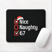 Tapis De Souris Funny Christmas Checked List Nice Naughty 6 7 Meme (Avec souris)