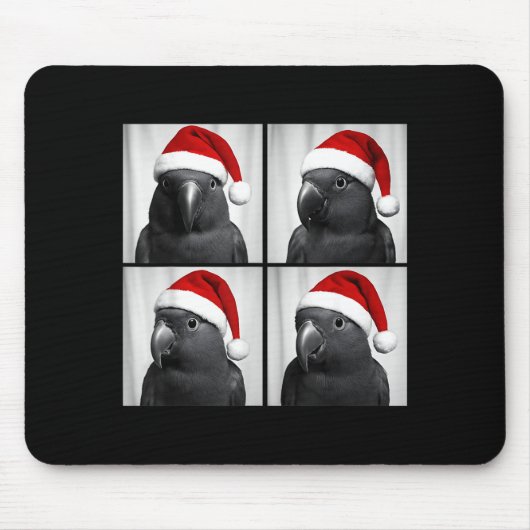 Tapis De Souris Funny Christmas Eclectus Parrot Santa Photo Booth  (Devant)