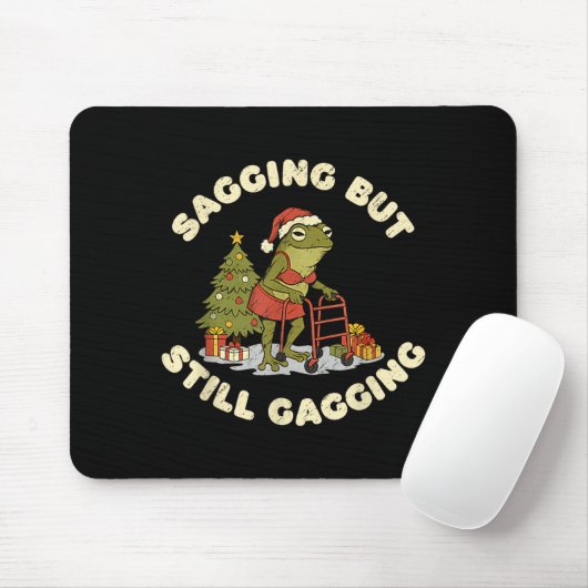 Tapis De Souris Funny Christmas Frog Sagging But Still Gagging Fro (Avec souris)