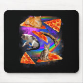 Tapis De Souris Funny Christmas Galaxy Cat In Space Cat Riding Zza (Devant)