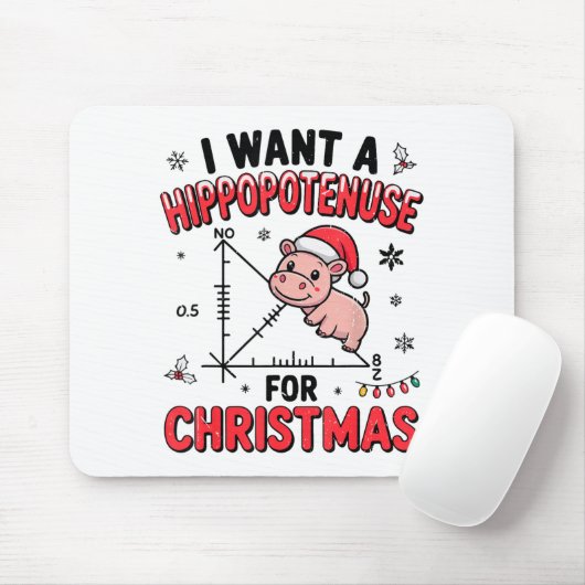 Tapis De Souris Funny Christmas Hiptamus Math Teacher Gift Ugly Sw (Avec souris)