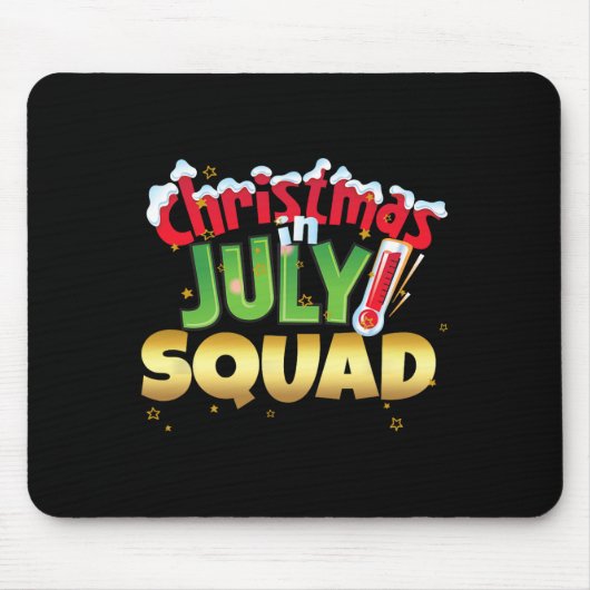 Tapis De Souris Funny Christmas In July Squad Shirt Summer Group S (Devant)