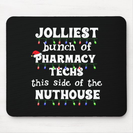 Tapis De Souris Funny Christmas Matching Group Work Pharmacy Techn (Devant)
