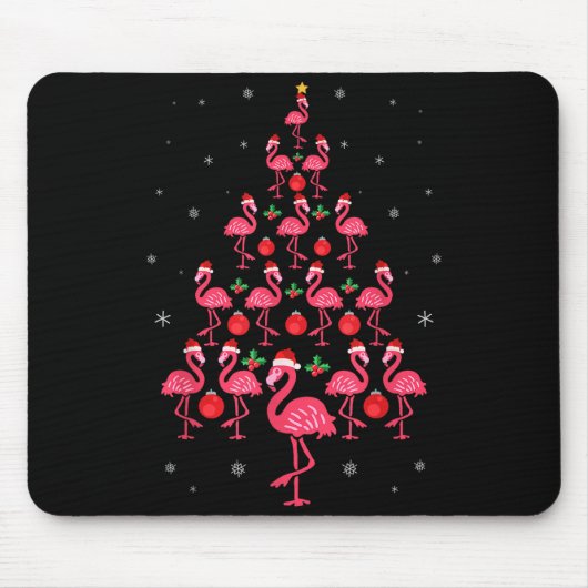 Tapis De Souris Funny Christmas Nk Flamingo Tree Holiday Gift Bird (Devant)
