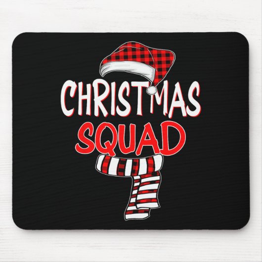 Tapis De Souris Funny Christmas Santa Claus Red Plaid Shirt, Chris (Devant)