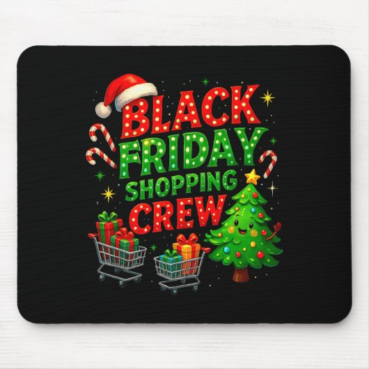 Tapis De Souris Funny Christmas Shopng Crew (Devant)