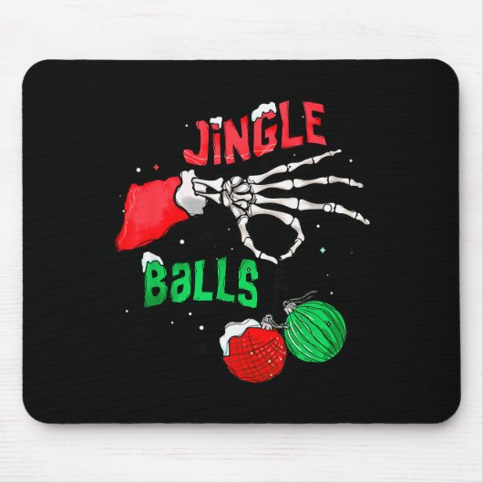 Tapis De Souris Funny Christmas Skeleton Jingle Funny Xmas Matchin (Devant)