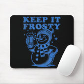 Tapis De Souris Funny Christmas Snowman Keep It Frosty  (Avec souris)