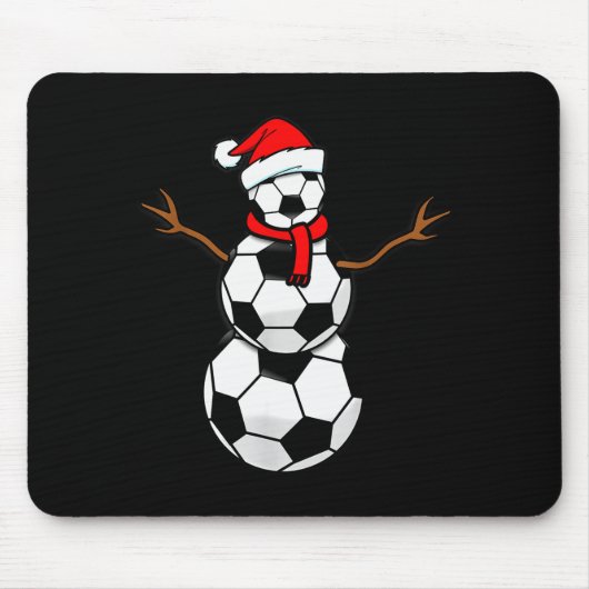 Tapis De Souris Funny Christmas Soccer Santa Snowman (Devant)