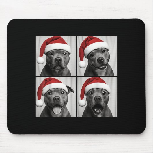 Tapis De Souris Funny Christmas Staffordshire Bull Terrier Santa P (Devant)