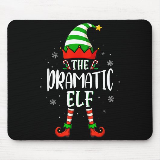 Tapis De Souris Funny Christmas The Dramatic Elf Family Matching X (Devant)