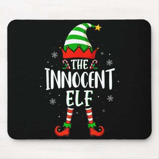 Tapis De Souris Funny Christmas The Innocent Elf Family Matching X (Devant)