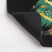 Tapis De Souris Funny Christmas Tree Cute Black Cat Matching Famil (Coin)