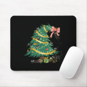 Tapis De Souris Funny Christmas Tree Cute Black Cat Matching Famil (Avec souris)
