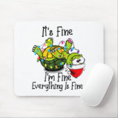 Tapis De Souris Funny Christmas Turtle It's Fine I'm Fine Everythi (Avec souris)