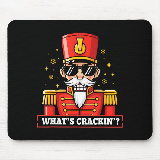 Tapis De Souris Funny Christmas Whats Crackin Nutcracker Men Kids (Devant)