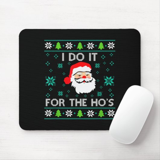 Tapis De Souris Funny Christmas Xmas Inappropriate Santa I Do It F (Avec souris)