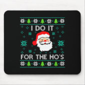 Tapis De Souris Funny Christmas Xmas Inappropriate Santa I Do It F (Devant)