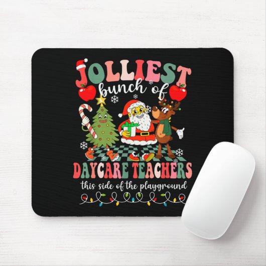 Tapis De Souris Funny Christmas Xmas Jolliest Bunch Of Daycare Tea (Avec souris)
