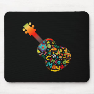 Tapis De Souris Funny Cinco De Mayo Guitare Fiesta Mexicaine Cinco