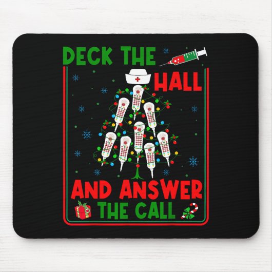 Tapis De Souris Funny Cna Deck The Halls Answer The Calls Nurse Ch (Devant)