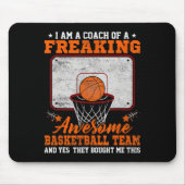 Tapis De Souris Funny Coach Of Freaking Awesome Sketll Team Ll Tra (Devant)