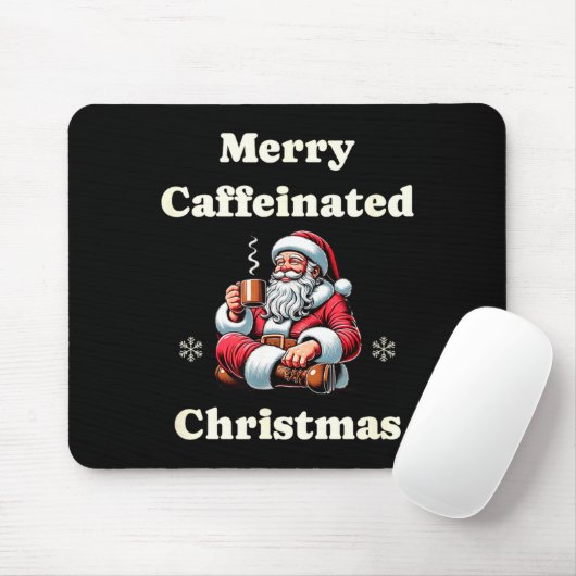 Tapis De Souris Funny Coffee Lover Holiday Merry Caffeinated Chris (Avec souris)