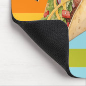 Tapis De Souris Funny Colorful Retro Stripes and Taco (Coin)